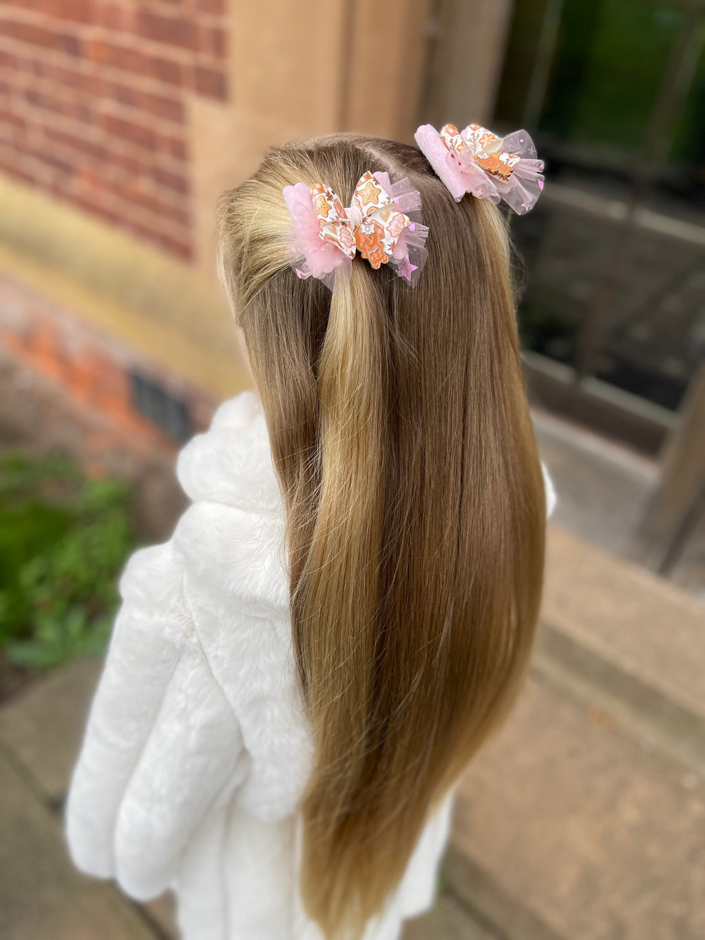 Tutu Pink Candy Cane Bow-Single