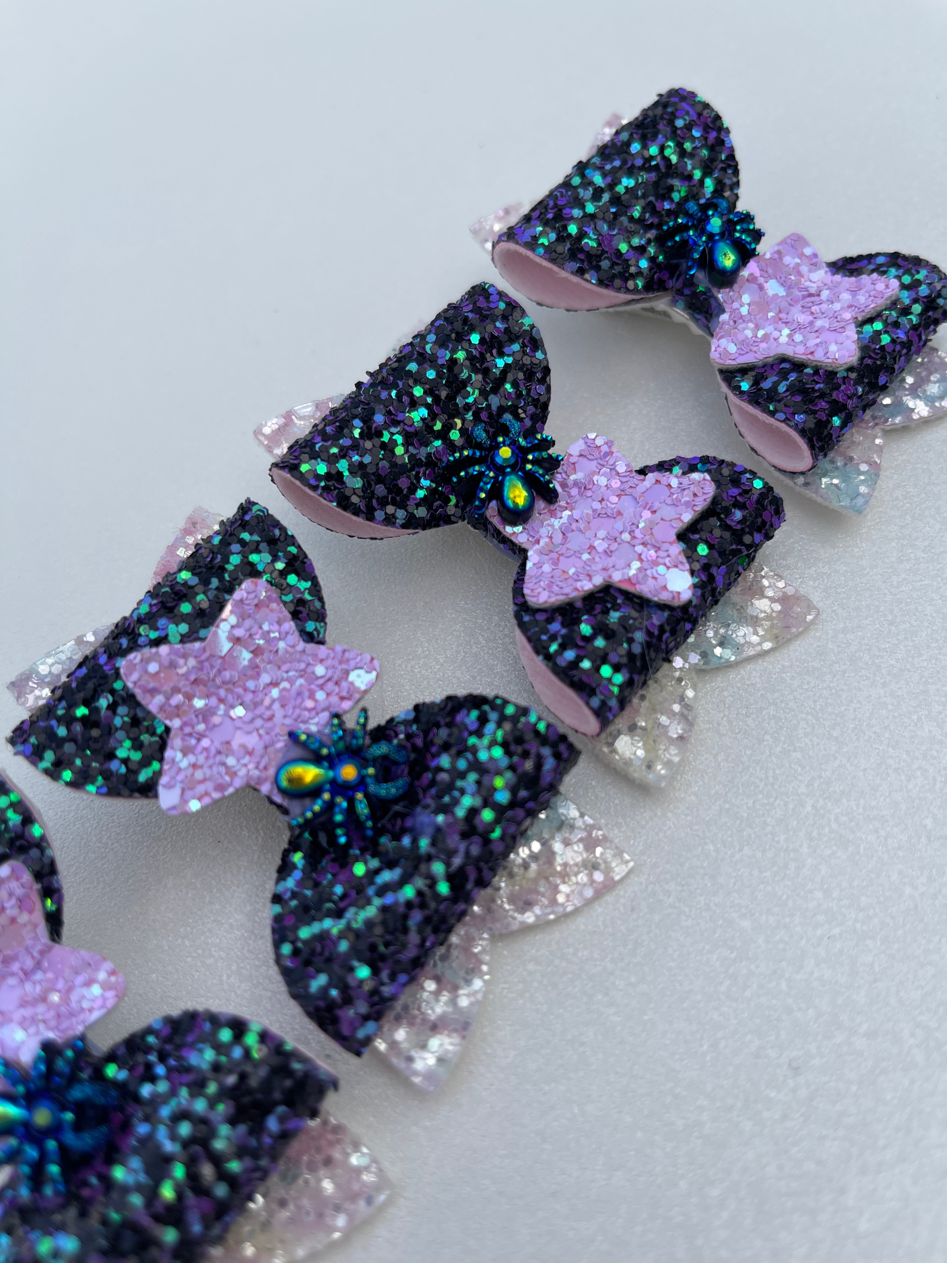 Halloween Sparkle Spider Bow Set