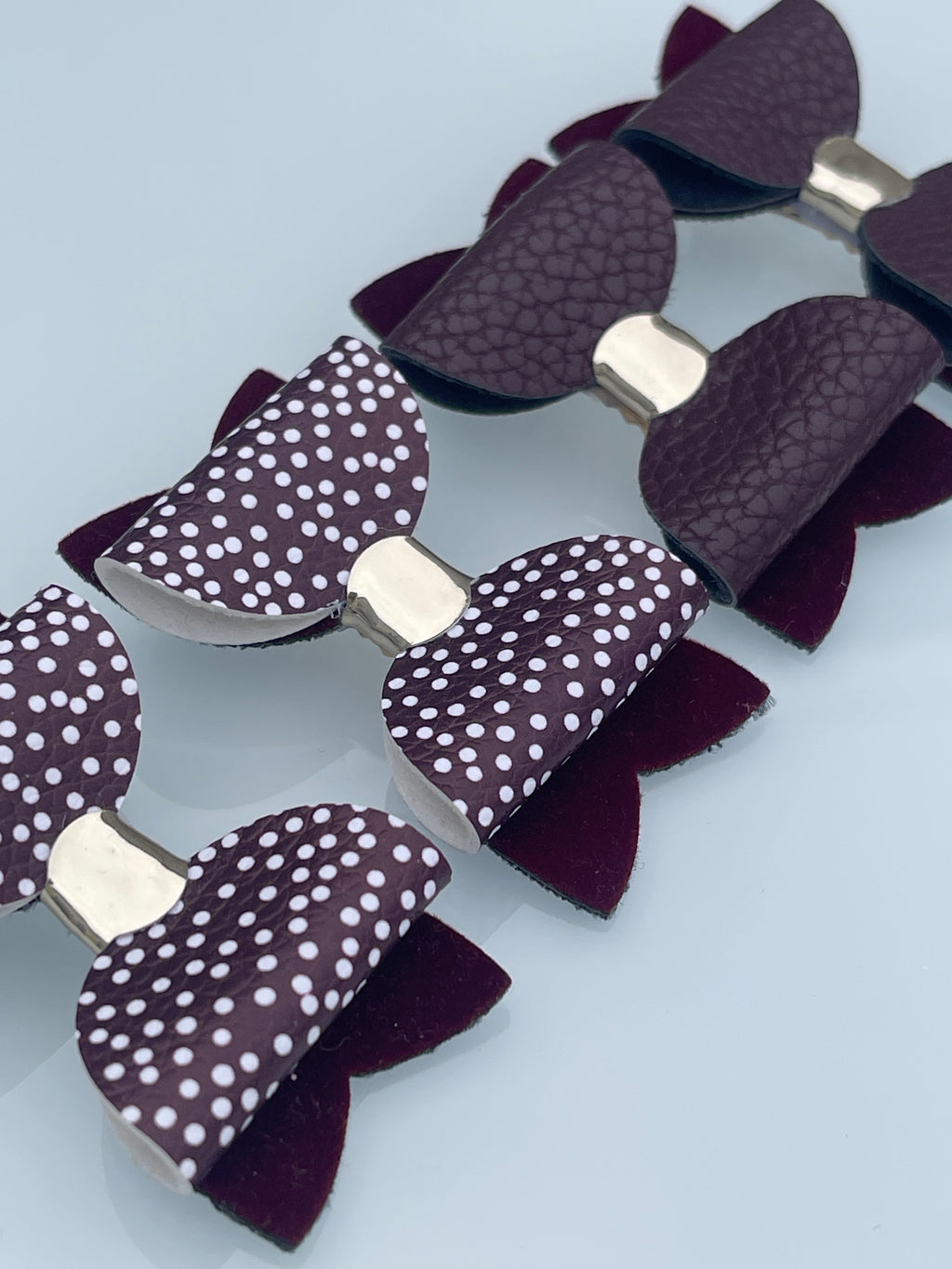 Burgundy Bow Set Of Four