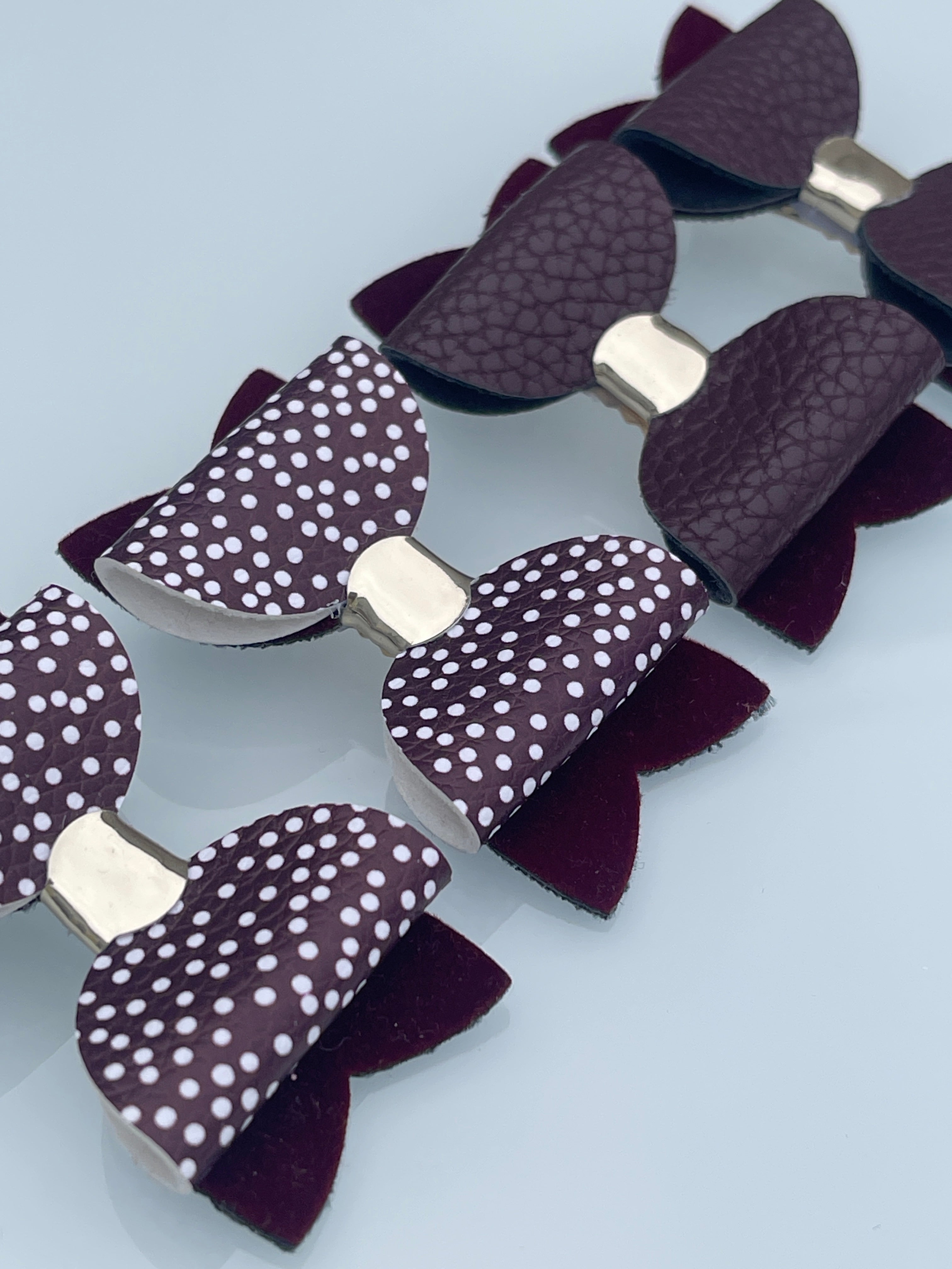 Burgundy Bow Set Of Four