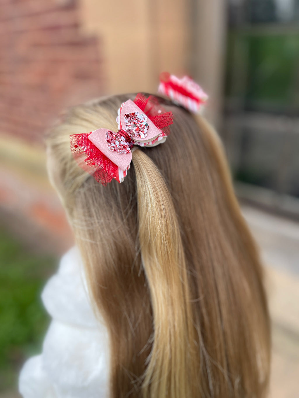 Pink Candy Cane Single Bow