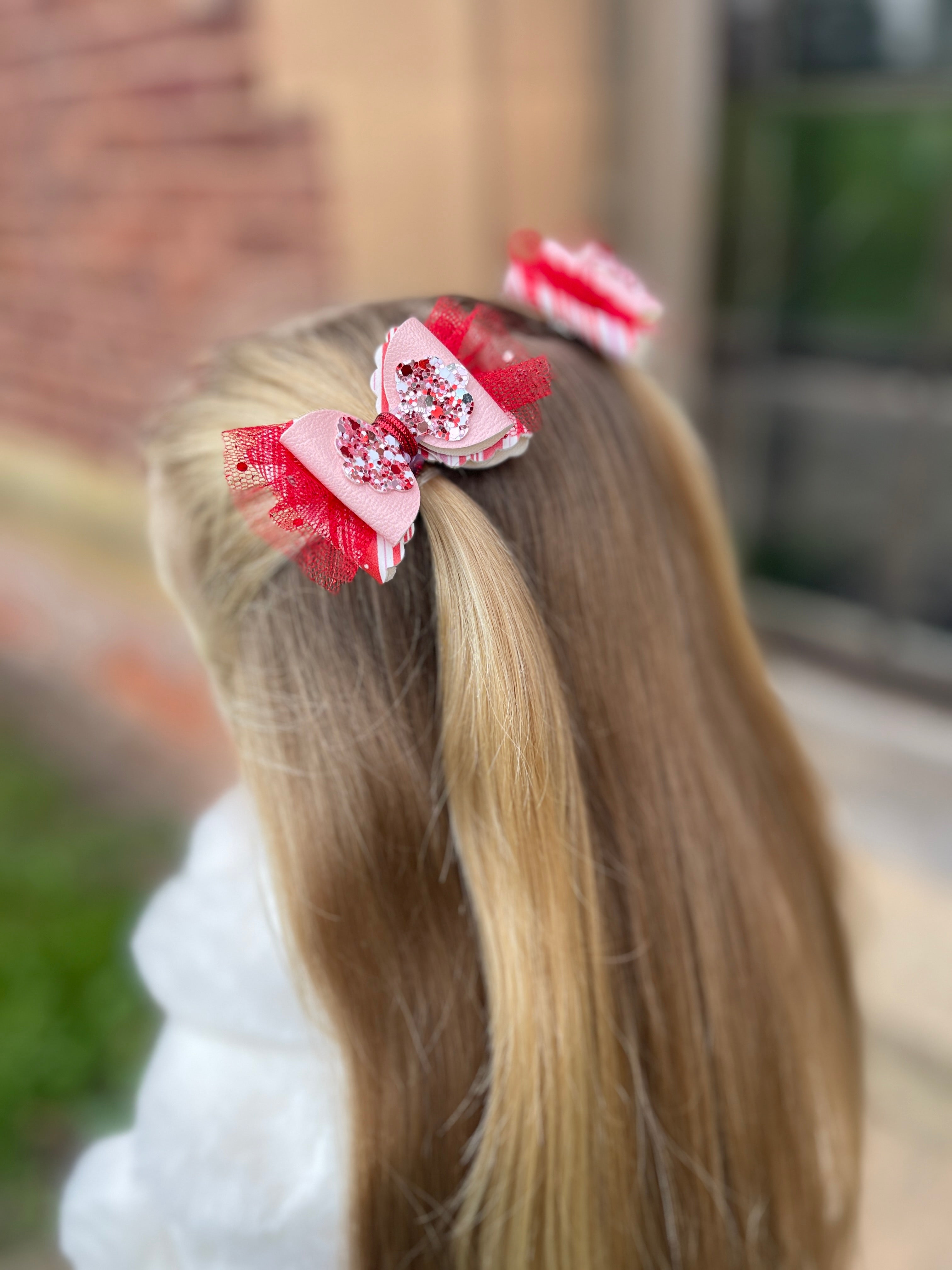 Pink Candy Cane Single Bow