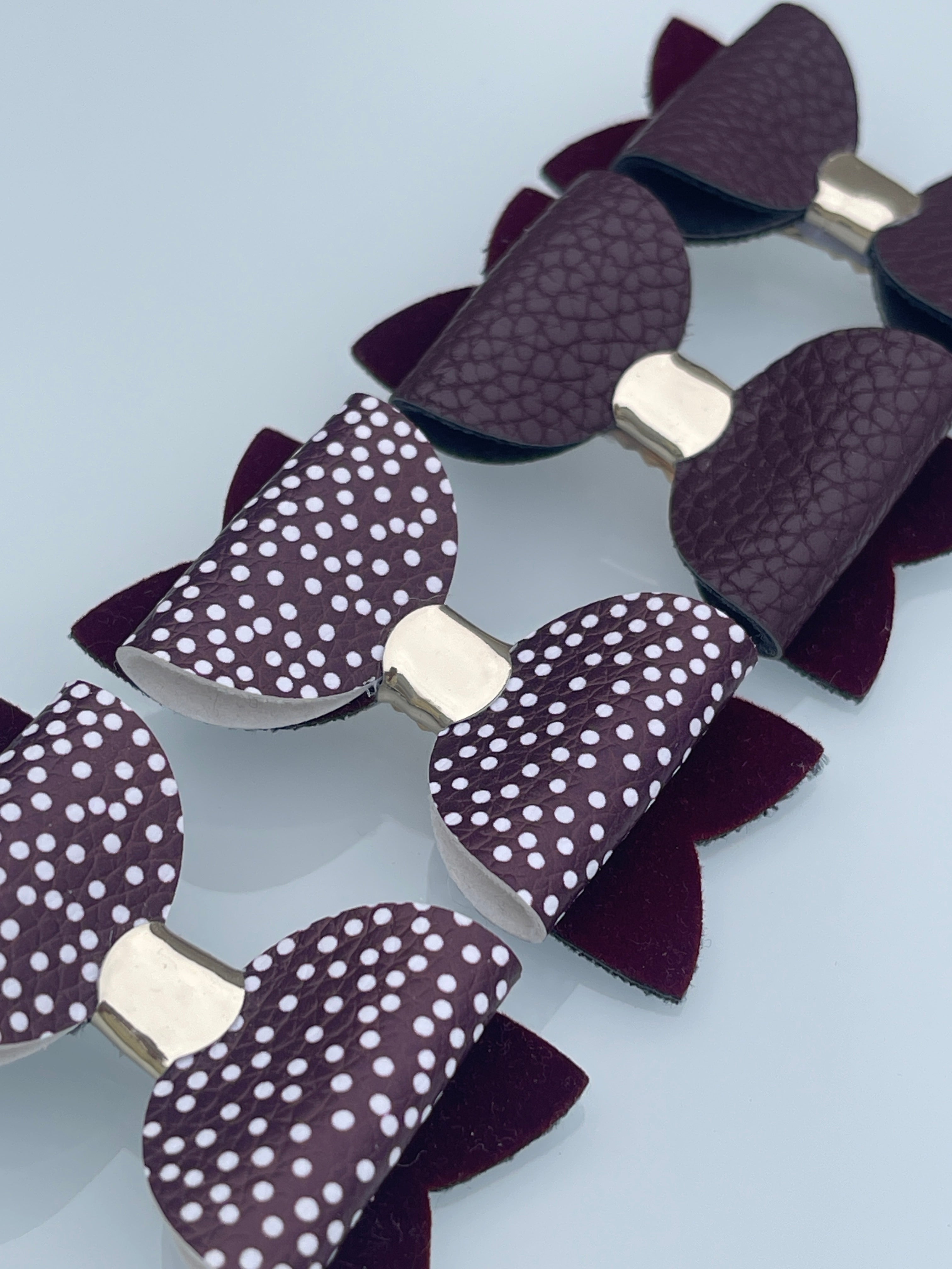 Burgundy Bow Set Of Four