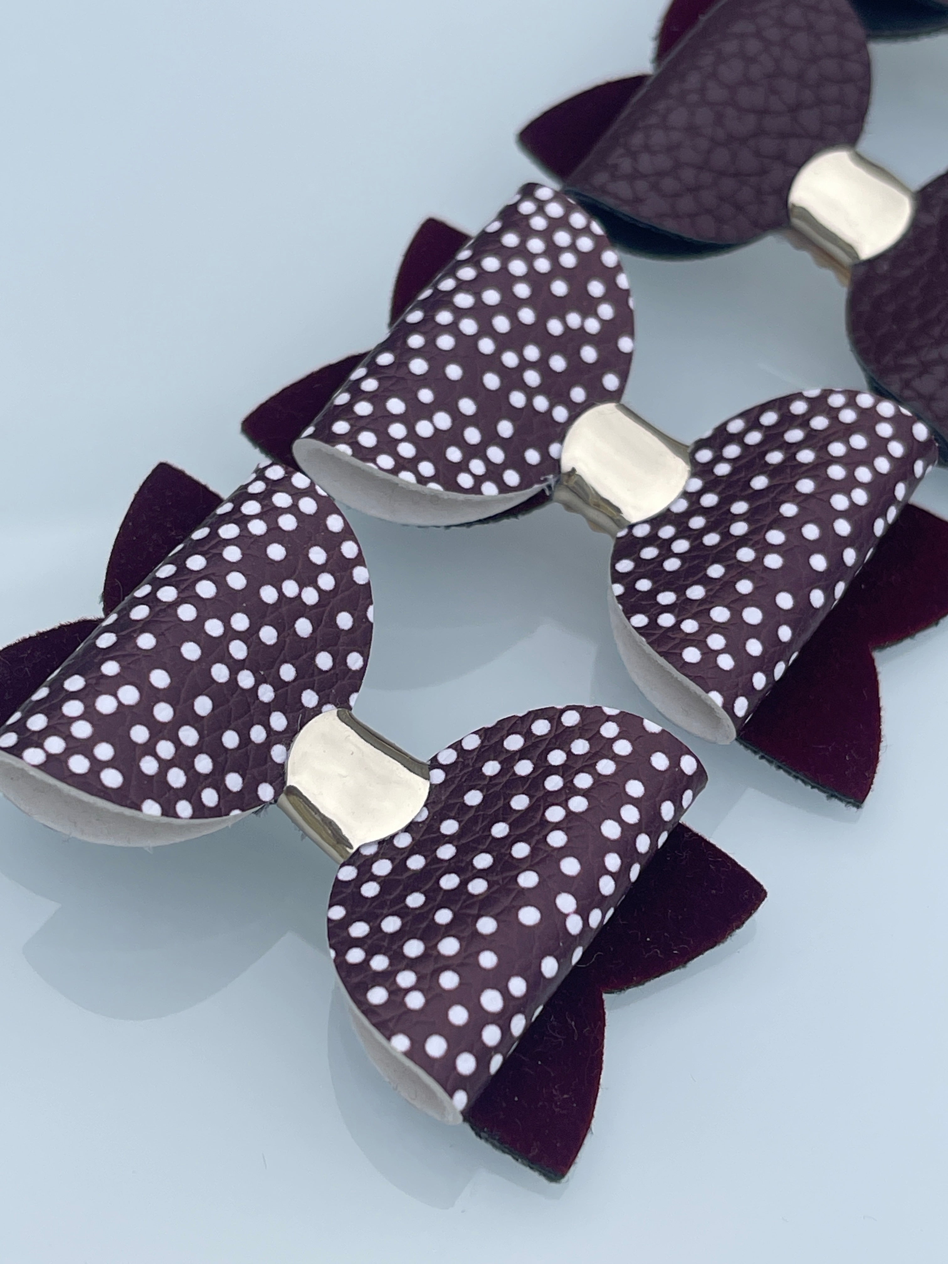 Burgundy Bow Set Of Four